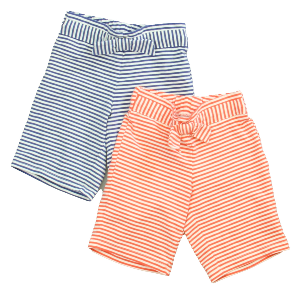 Janie and Jack Girls Coral | Blue | White Leggings size: 3-6 Months